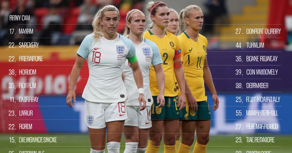 England women’s national football team vs australia women’s national football team timeline